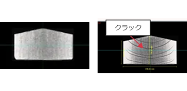 X線CTによるブロック内部の検査画像